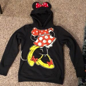 Disney Minnie Mouse character hoodie with ears